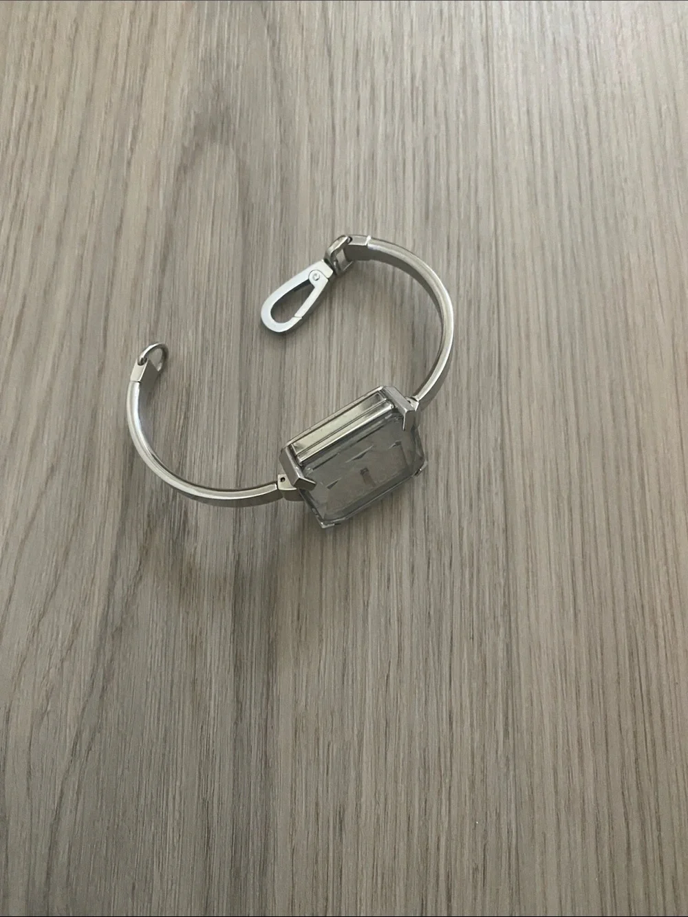Coach Silver-Tone Bangle Watch with Crystal Accent